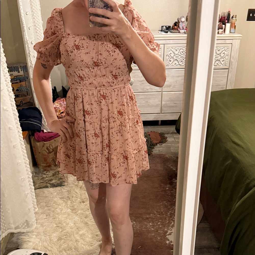 Trixxi Pink Floral Mini Dress